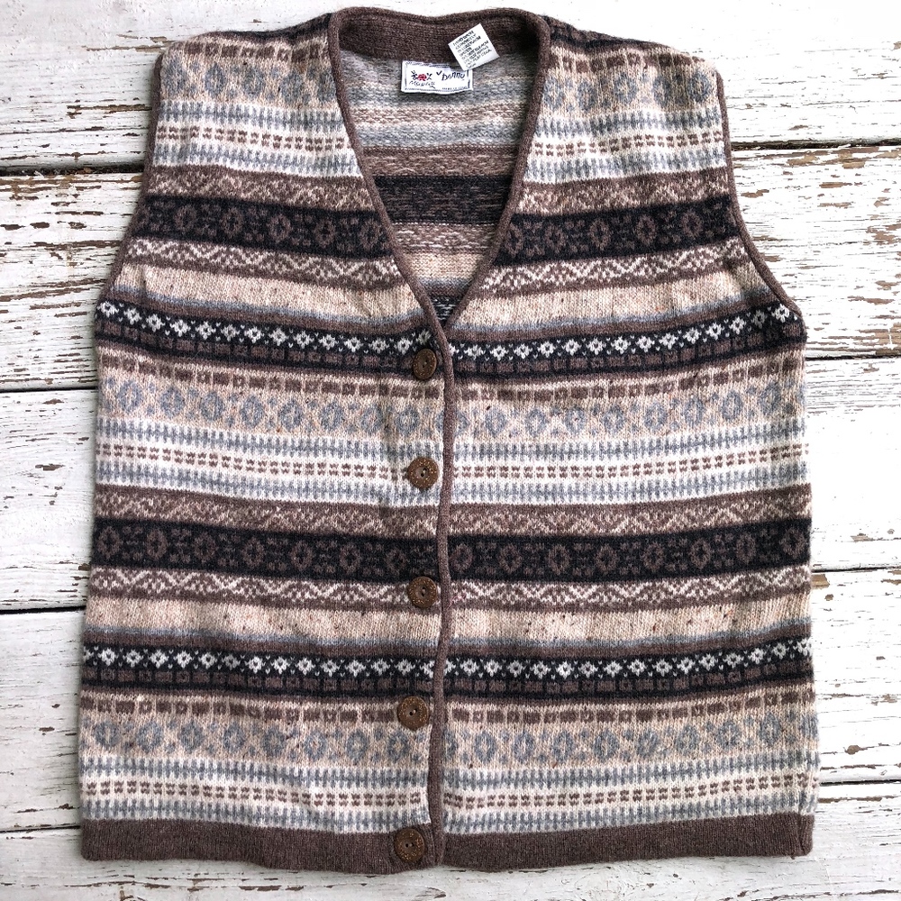 MAGLIA DONNA /Italy 70%wool button vest